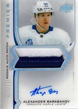 2020-21 Upper Deck Premier Acetate Rookie Alexander Barabanov Auto Patch /249