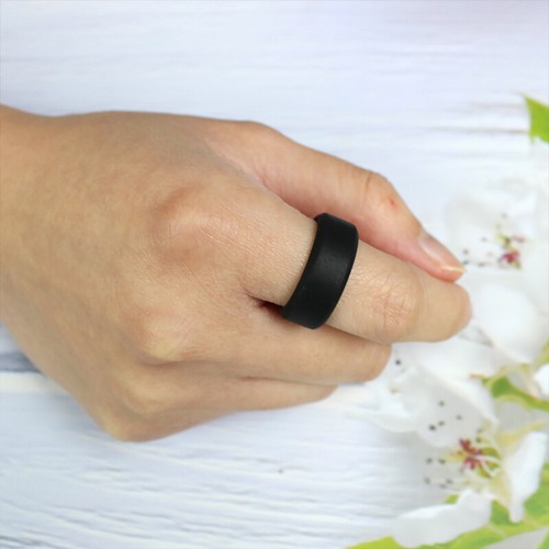 Finger Ring Rubber Bands 8MM Men Ring Engagement Rings Silicone Ring Outdoo ^ - Picture 6 of 16