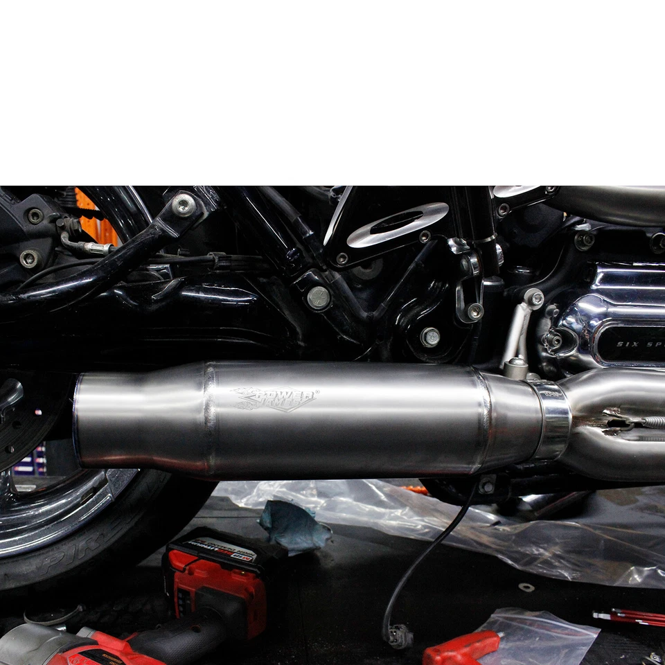Titanium 2 into 1 Exhaust Pipe for Harley 09-16 Road Street Glide FLHT FLHR FLHX — 第 3/4 张图片