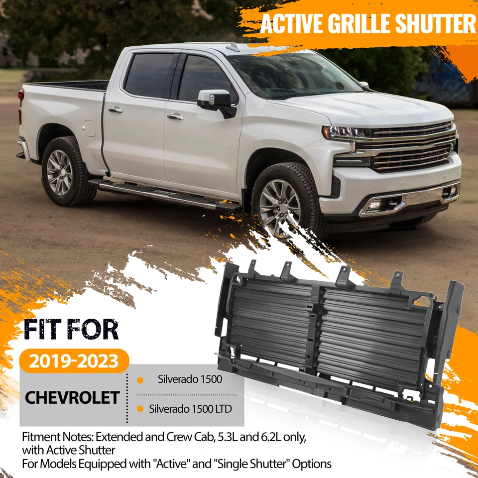 Active Radiator Grille Shutter For Chevy Silverado 1500 2019-2023 New Body Style - Image 2 of 4