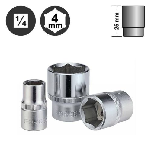 FORCE 2421 42pc 1/4" Dr. Socket & Accessories Set: Ratchet, Socket, Extension - Picture 4 of 11