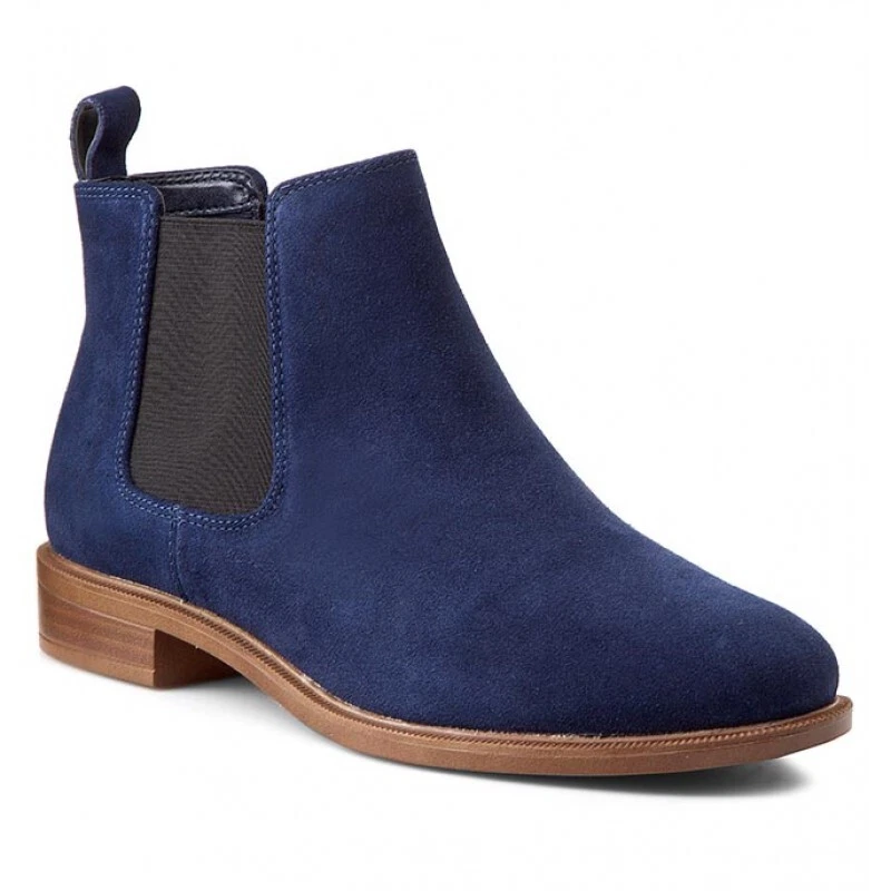 clarks navy ankle boots