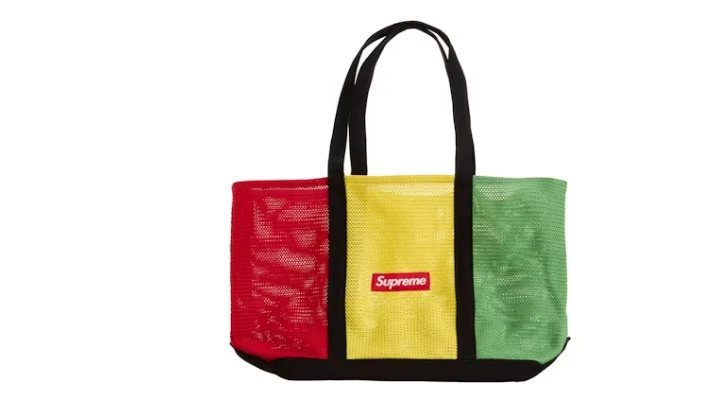Sac fourre tout Supreme String Rasta rouge jaune vert SS21 Supreme NEUF