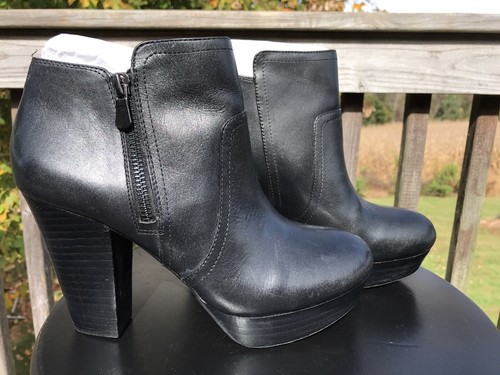 womens gianni bini ankle boots black leather size us 7.5m