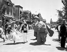 Parade on Main St., Opening Day, Disneyland Anaheim 1955 -Vintage Photo Print