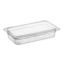 Cambro 32CW135 1/3 Size 2 1/2 in Clear Camwear® Food Pan 6 in a box