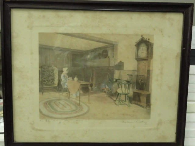 WALLACE NUTTING FIRMADO 1913 "Una vieja colonia casa habitación" Foto 2 de 4