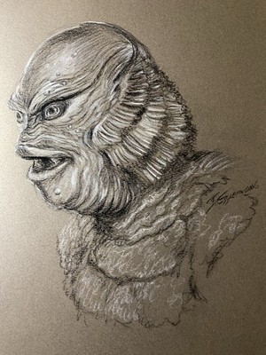 Creature From The Black Lagoon Original Art Bob Eggleton Universal Monsters 2005