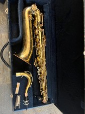 Buescher Tenor Saxophone with case and mouthpiece. Made in USA