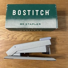Bostitch B5B Stapler Vintage Gray Metal Finish Heavy Duty 7” Office Staple Vtg