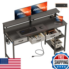 Joiscope Home Office Desk Power Outlets 3Ac Usb Type-C 55 20 Inch Computer Desk