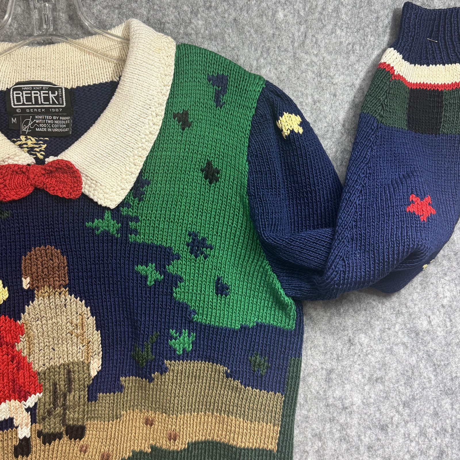 Vtg Berek Sweater Womens M Hansel Gretel Gingerbread House Christmas 1987 image 9