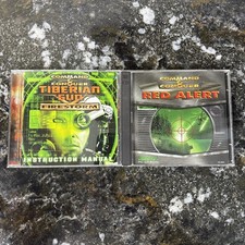 VINTAGE Command & Conquer: Red Alert & Tiberian Sun (PC, 1996) COMPLETE CIB NICE