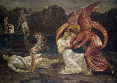 Edward Burne Jones Wandkunst Mythische Szene Präraffaelitische Mythik