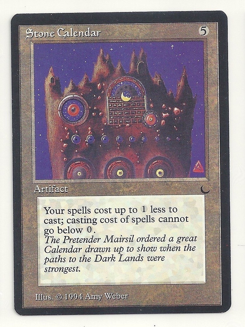 MTG THE DARK: 1x NM- Stone Calendar Magic the Gathering Card Spells Cost Less