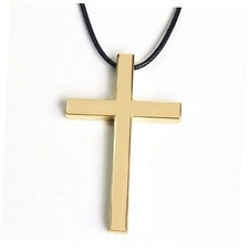 Simple Cross Pendant Rear View Mirror Accessories, Premium Alloy Cross Car Gold