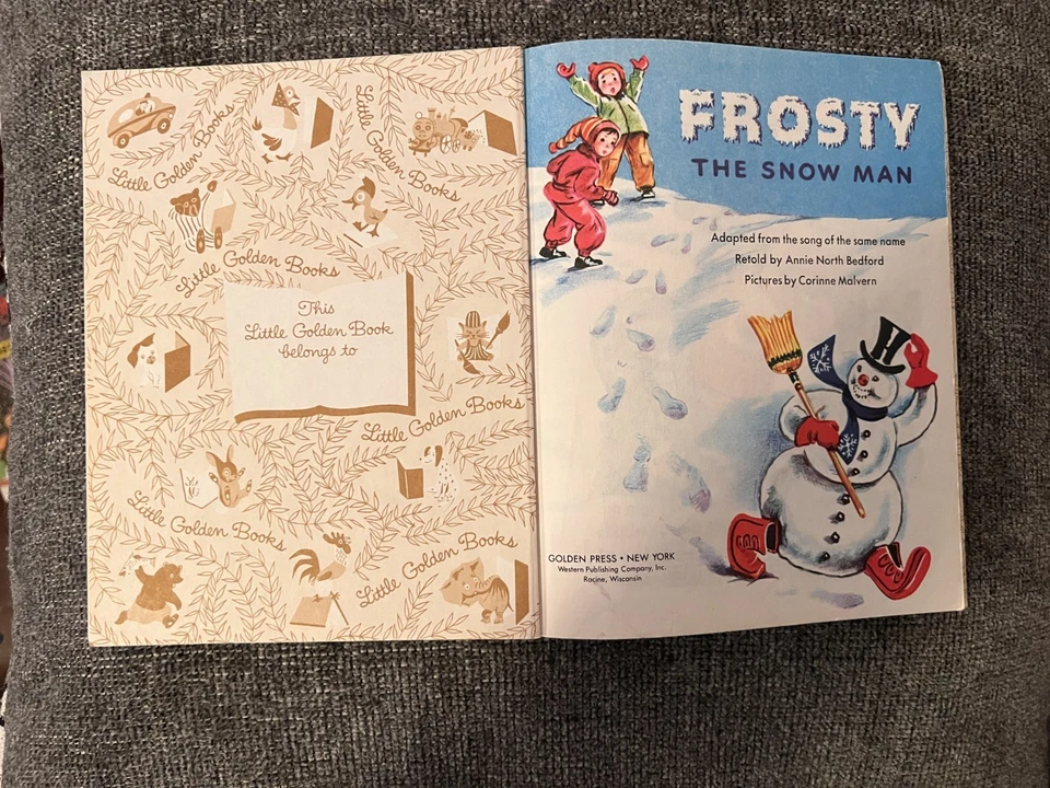 Vintage A Little Golden Book Frosty The Snowman 1982 451-31 #5343 - Image 3 of 3