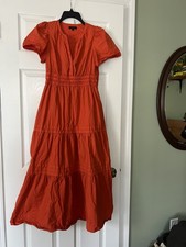 100% Organic Cotton Poplin Tiered Maxi Dress Quince Small