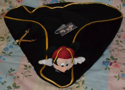 Disneyland Paris Kinder Mickey Mouse Piratenhut Neu mit Etikett