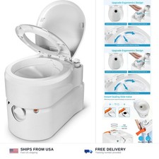 YITAHOME Portable Toilet Integrated 6.3 Gallon, Travel RV Potty with Level in...