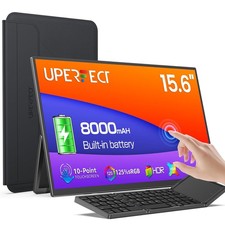 Portable Monitor Touchscreen 15.6'', Laptop Monitor with Bluetooth Keyboard, ...