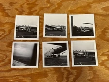 6 Vintage late 1940's NORTHWEST AIRLINES Douglas DC4 Photos 2 3/8" x 2 1/2"