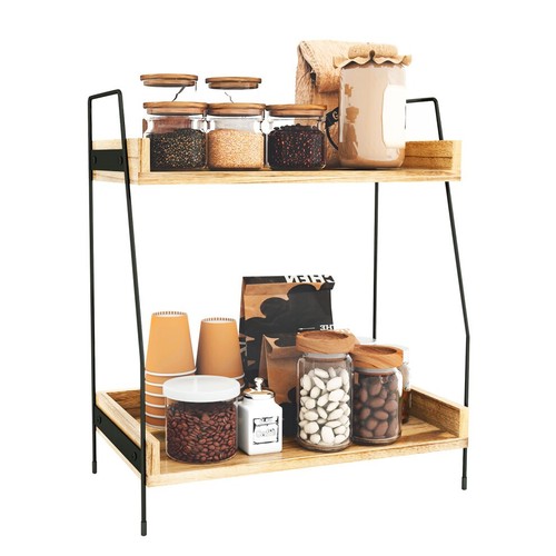 Kitchen Counter Shelf Coffee Condiment Storage Standing Station Organiser - Picture 5 of 10