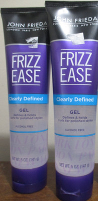 Lot of 2 ORIGINAL 5 Ounce John Frieda Frizz-Ease Gel Clearly Defined