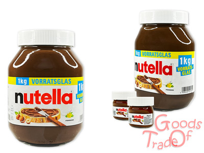 FERRERO - NUTELLA Brotaufstrich / Schokolade / 1000g / 1 Kg + 2x 25g Italienisch
