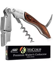 HiCoup Premium Waiters Corkscrew - Professional Wine Bottle Opener & Foil Cutter