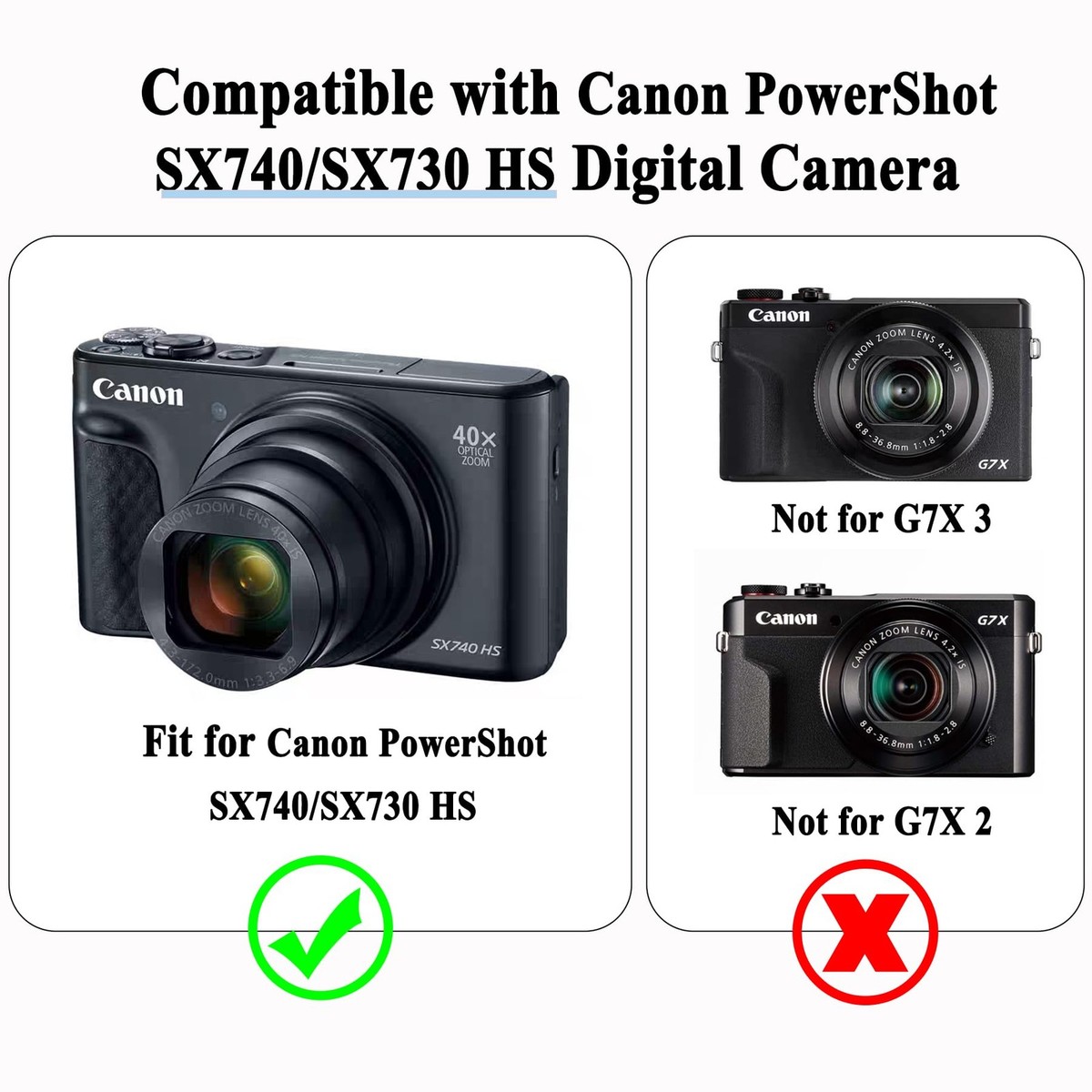 Case for Canon PowerShot SX740 HS, SX730 HS Digital with Cute