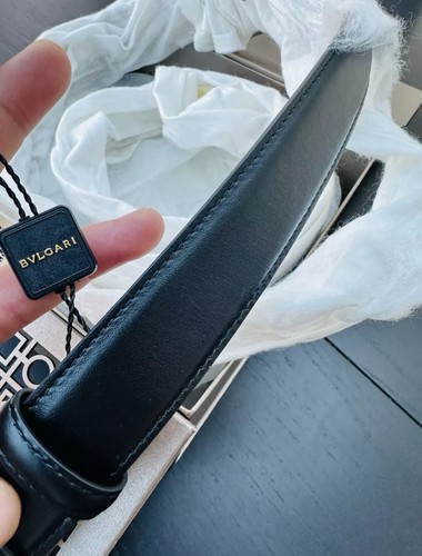 Bvlgari bulgari Black Leather Belt 110 Cm - Picture 4 of 4
