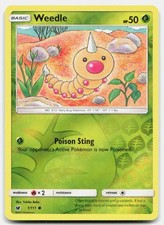 Crimson Invasion Weedle 1/111 NM Pokemon Reverse Holo Common Tcg Card