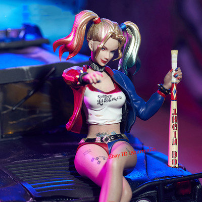 Anime Birds of Prey Harley Quinn Sitting Position Pvc Figure Model Deco Toy Gift