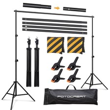 Backdrop Stand Kit 8.5x10ft,Adjustable Photo Video Studio Background Stand Backd