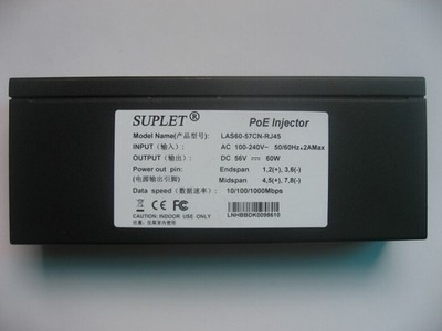 SUPLET LAS60-57CN-RJ45 60W Haikang With Power cord POE power module