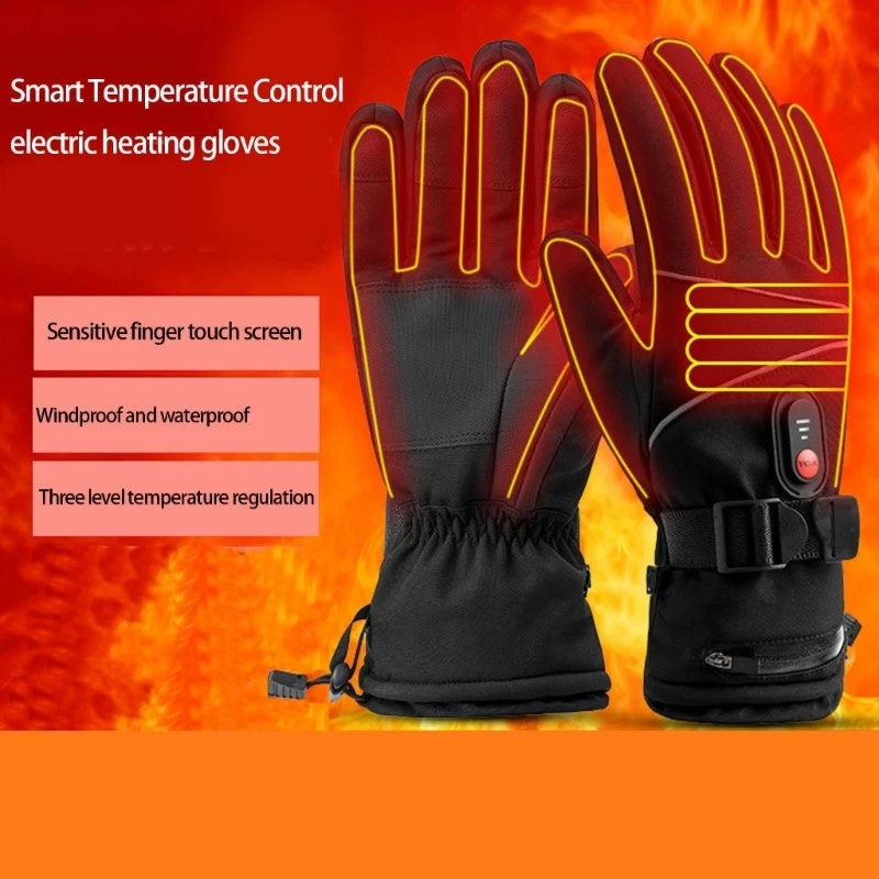 Durable Nylon Heated Gloves With Waterproof Construction For Camping And Hunting