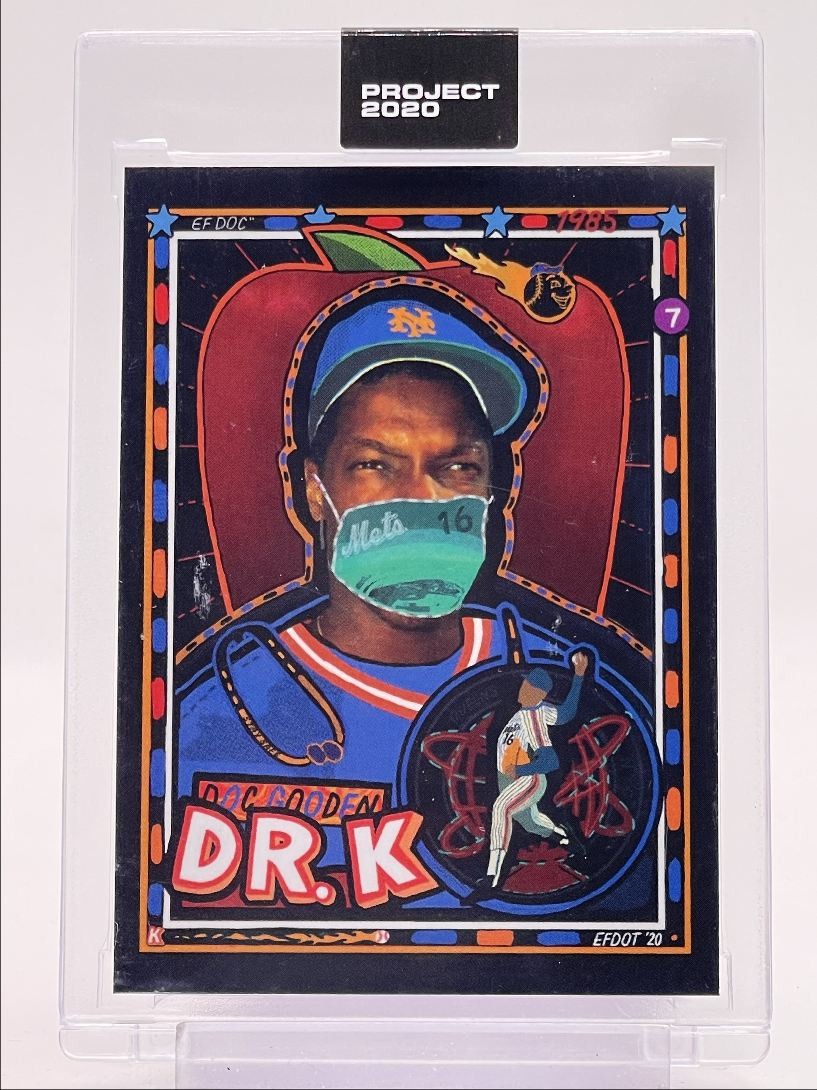 DWIGHT GOODEN 2020 TOPPS PROJECT 2020 1985 TOPPS BY EFDOT Q6456