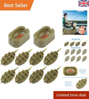 Robustes Inline Method Feeders Set - 10 Stück mit Schnellspanner für Angler