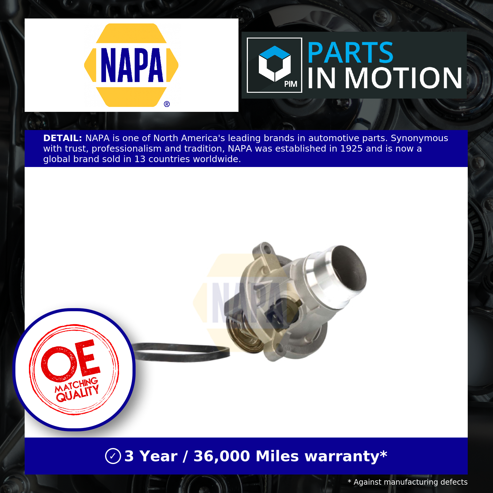 Coolant Thermostat fits BMW X5 E53, E70, F15 4.4 4.8 03 to 18 NAPA 11530150976 - Image 4