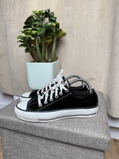 Vintage Converse Black Velvet All Star Low Top Made In USA Mens 5.5 Women s 8