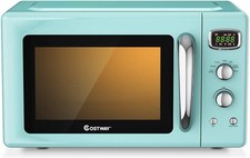 Retro Countertop Microwave Oven 0.9Cu.ft 900W Microwave Oven W/ 5 Micro Power