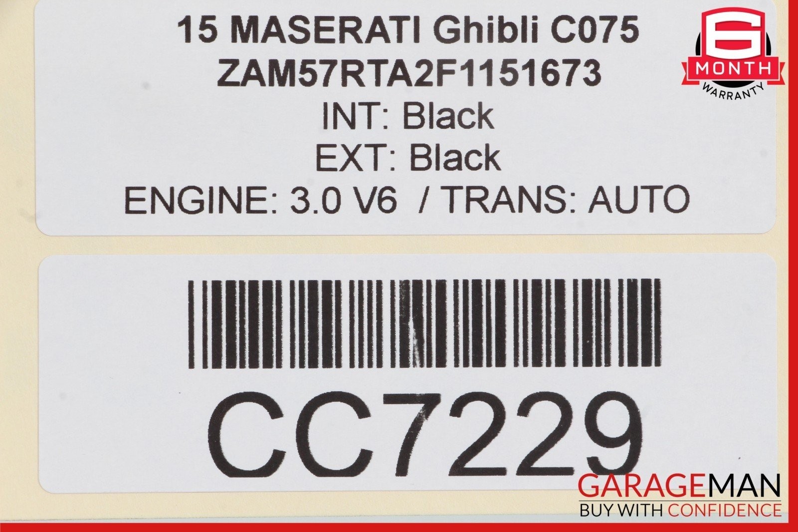 14-22 Maserati Ghibli M157 Rear Right Passenger Side Door Shell Panel OEM