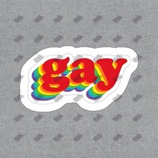 Colorful Rainbow gay Vinyl Sticker LGBTQ Pride Decal for Laptop, 277740