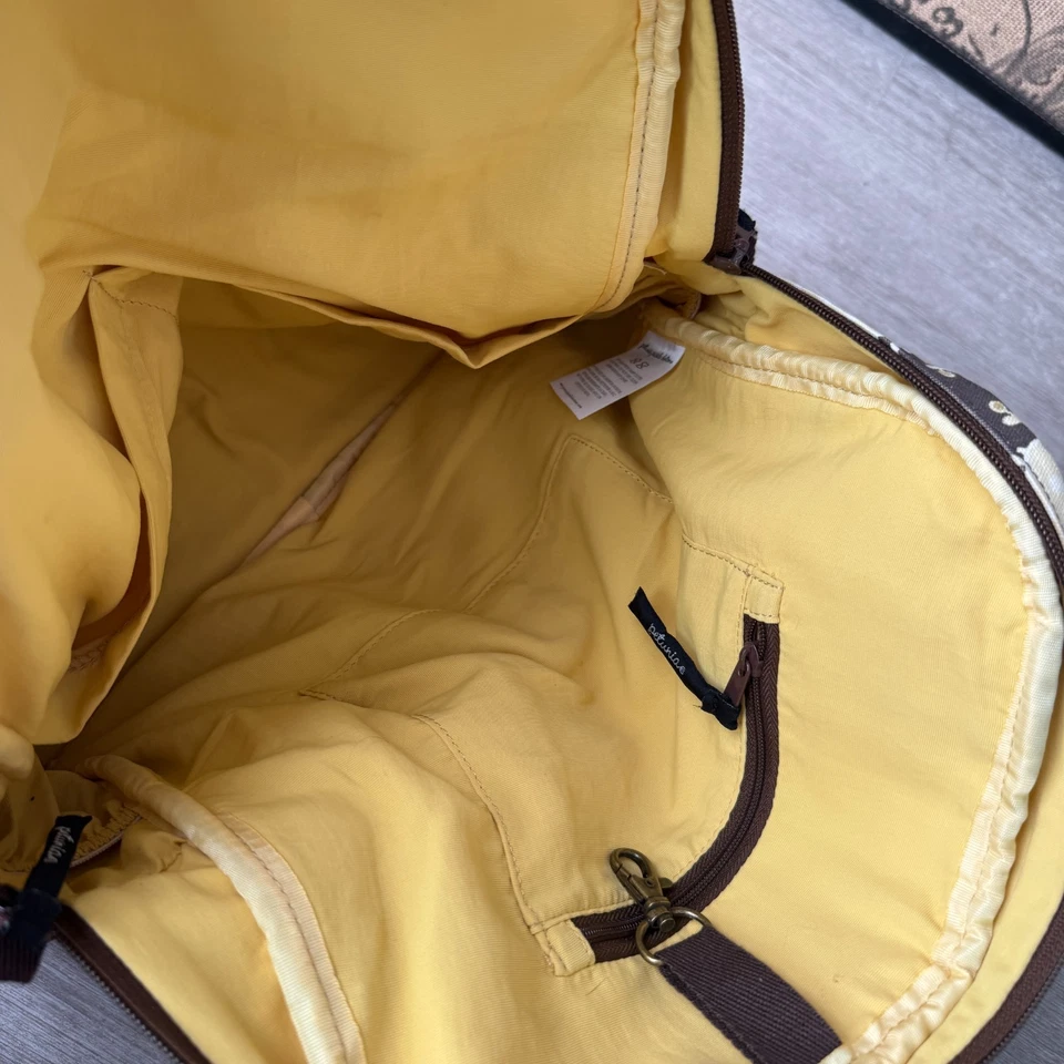 PETUNIA PICKLE BOTTOM 'Sashay Satchel' Fabric Backpack Diaper Bag Yellow Floral - Image 4 of 4