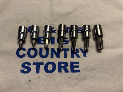 #ad Snap on 3 8quot; Drive 7pc TORX Bit Standard Socket Set FTX27E FTX55E 207EFTXY $112.00