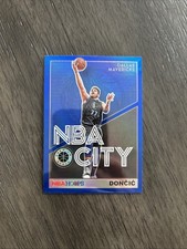 Luka Doncic 2 Insert Cards Optic Silver My House + NBA Hoops Blue Prizm NBA City