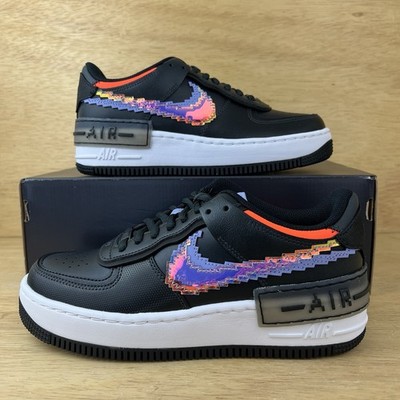 Nike AF1 Shadow SE Pixel Swoosh Off Noir Black CV8480 001 Women s Size 7.5