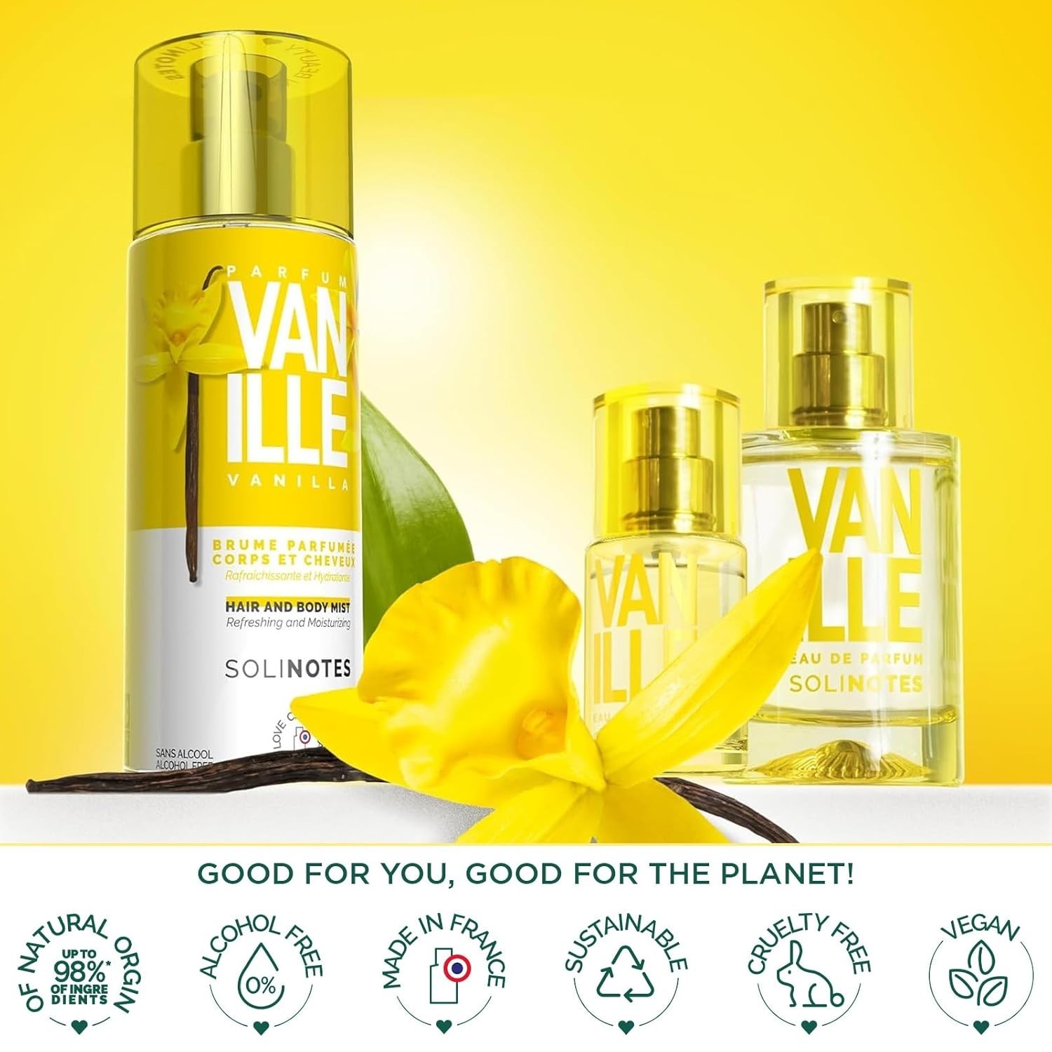 Vanilla Floral Body Spray 250ml Women’s Perfume, Warm Woody Scent, All-Day