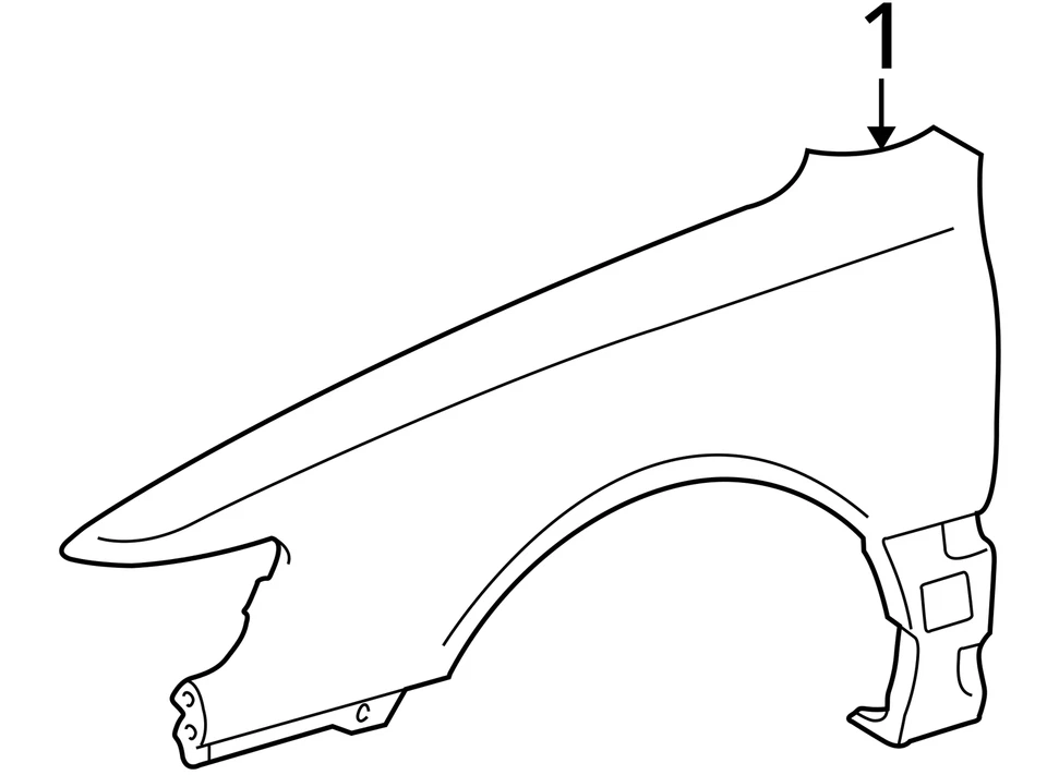 Guardabarros de pasajero Lexus Es300 1997-2001 T8XXV Foto 3 de 3